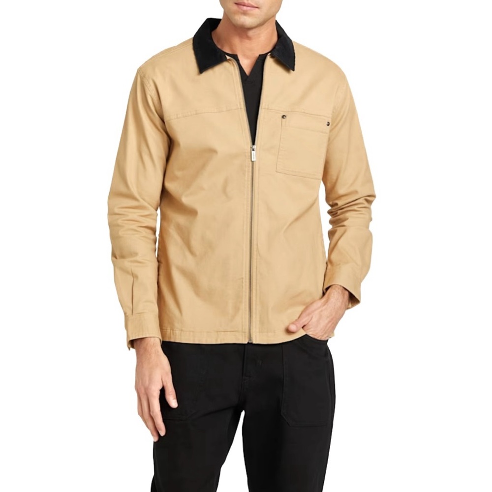 GUESS Los Angeles Factory Marrow Zip-Up Woven Jacket Size XL NWT
